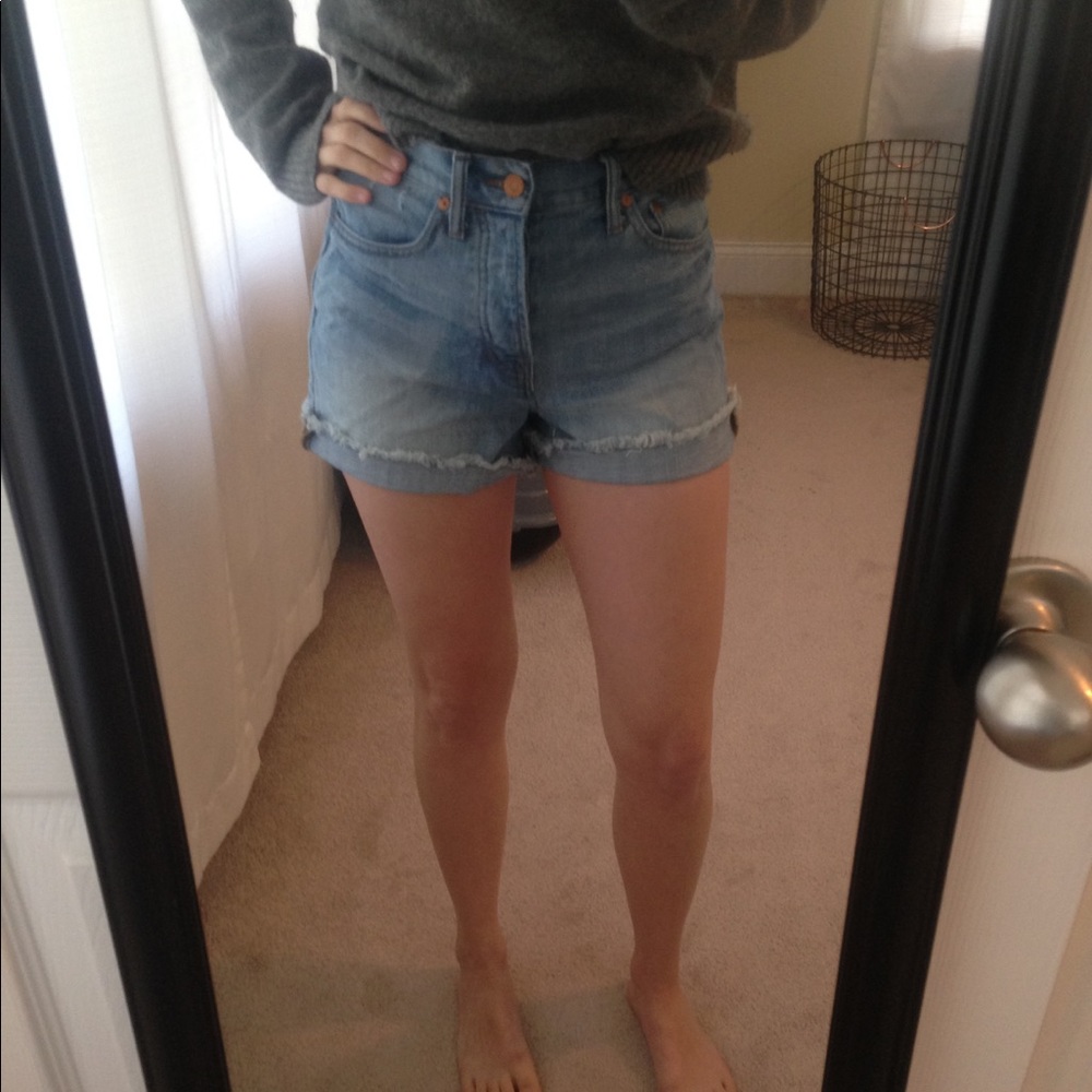Madewell button fly high waisted shorts